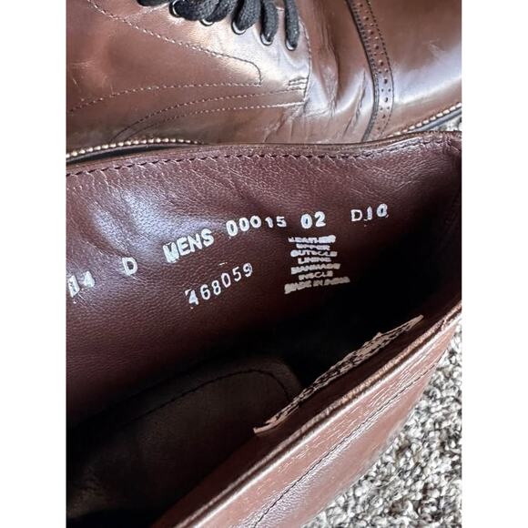 Stacy Adams Men’s Brown Leather Lace-Up Dress Boots Size 14